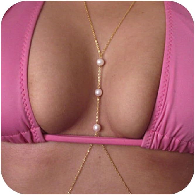 MODRSA Body Chain Belly Chain Silver Gold Waist Chain Body Chain Jewelry for Women Body Jewelry for Women Waist Chains Belly Chains for Women Chain Bra Lingerie - Image 1